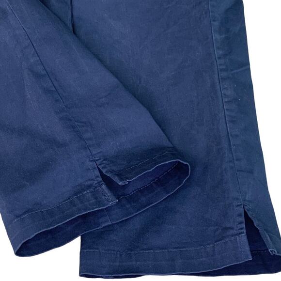 Liz Claiborne Crop Capri Straight Stretchy Chino Pants Mid Rise Size 6 Navy Blue - Picture 7 of 11
